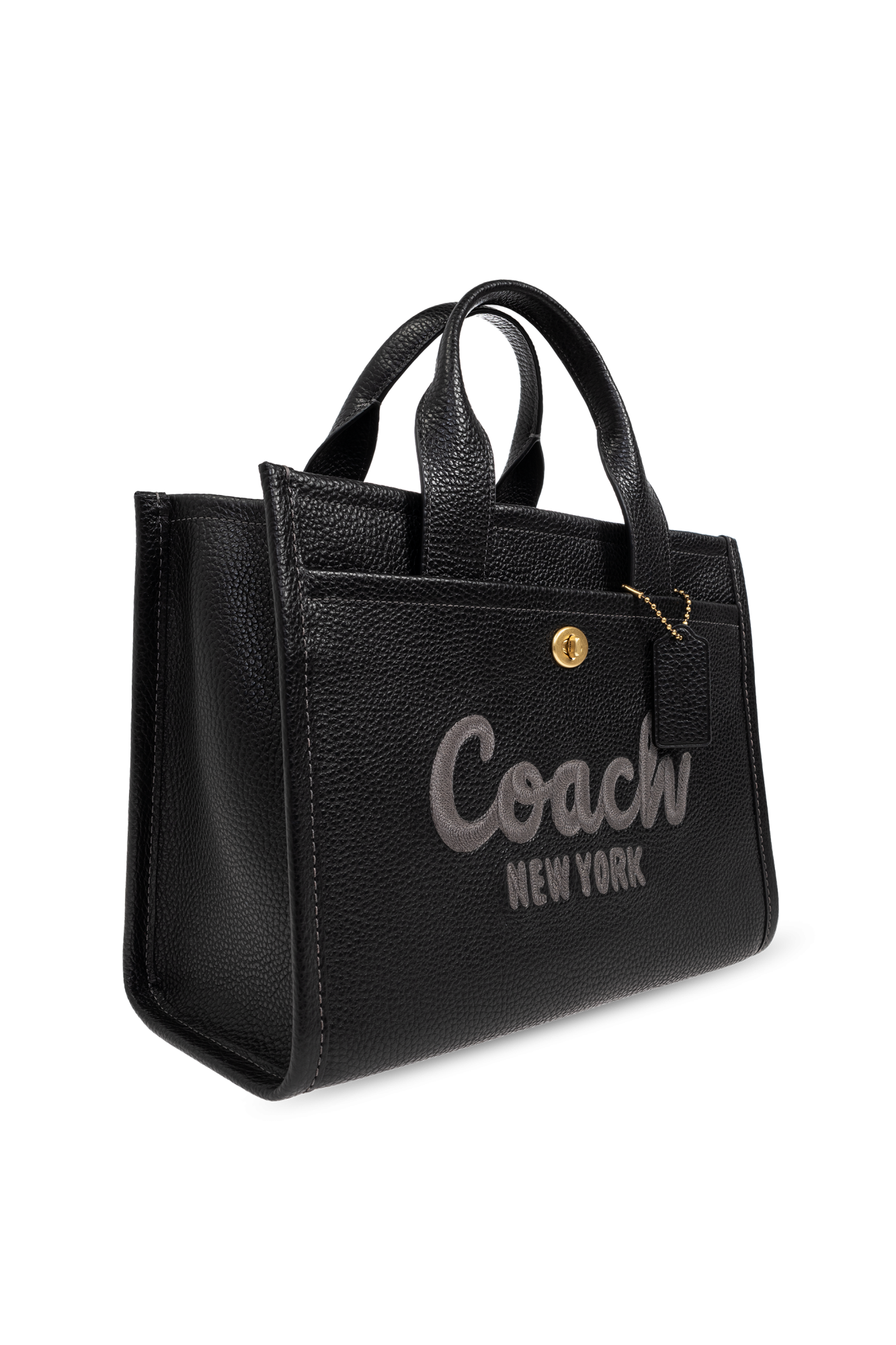 Coach トートバッグ ブラック コーチ COACH トートバッグ ぺブルドレザー SMALL CITY TOTE
